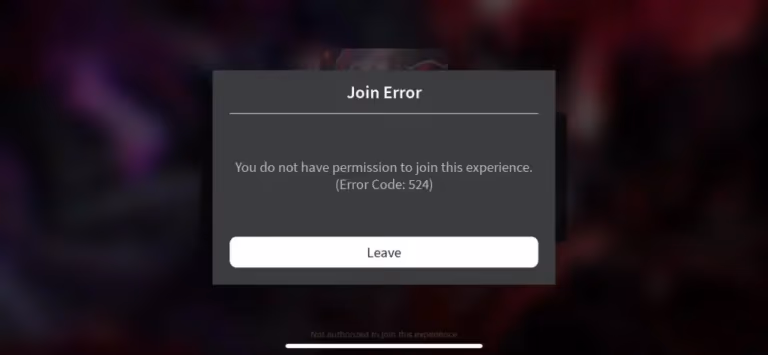 Roblox Error Code 524
