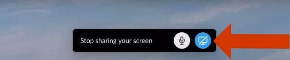 Stop sharing your screen
