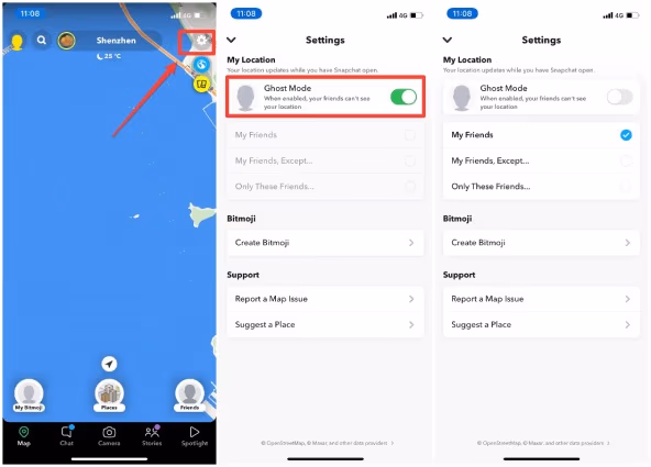 Deactivate Ghost Mode