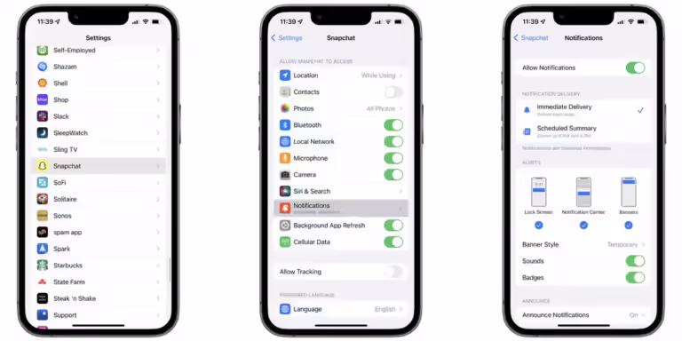 Iphone System Notification Settings