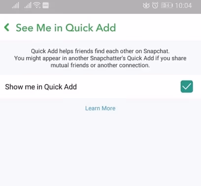 Snapchat Quick Add