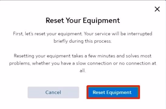 Reset Equipment on spectrum 