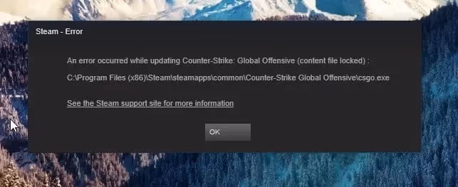 Steam Content File Locked