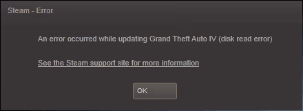 Steam Disk Write Error