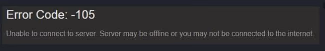 Steam Error Code 105