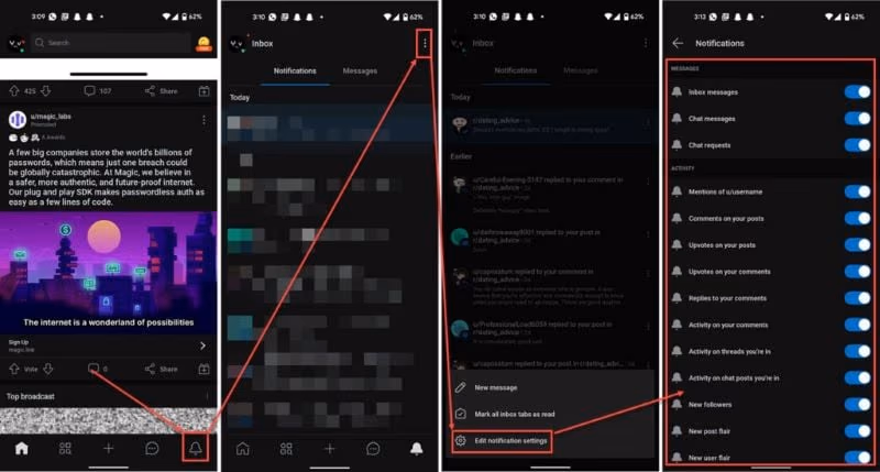 unsubscribe from Reddit using its app
