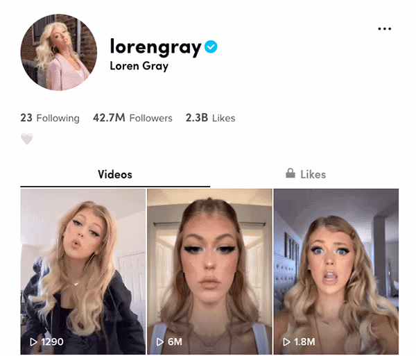 Top TikTok Influencers. @lorengray (Loren Gray)