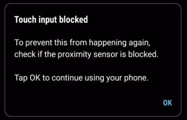 Touch Input Blocked Error