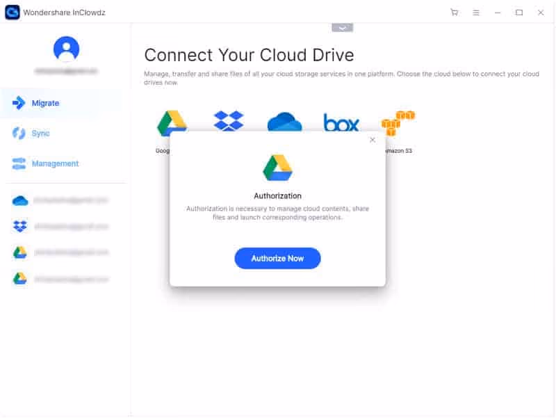 Connect Your Cloud Drive with Wondershare InClowdz