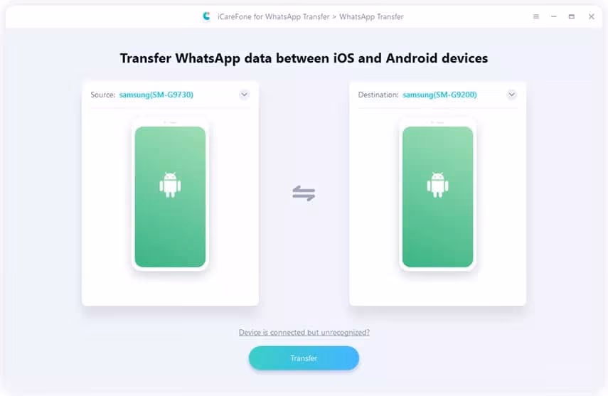 Transfer WhatsApp data between Devices