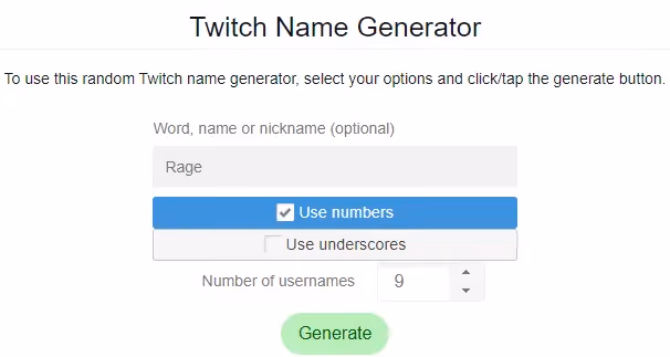 Namechk Twitch Name Generator