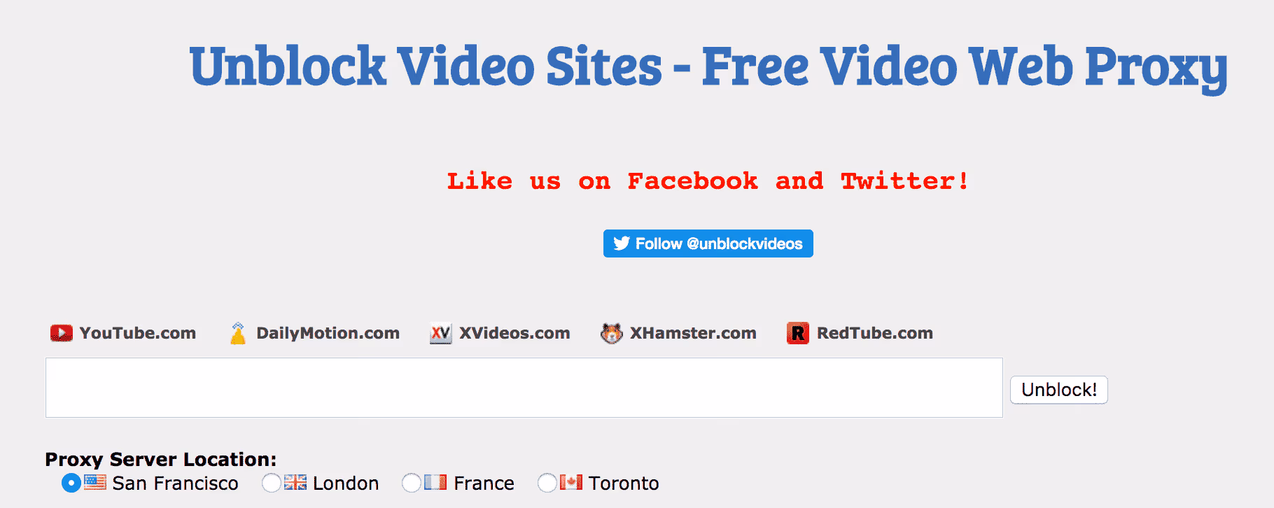 Unblock Videos Web Proxy