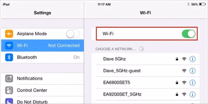 Enabling Wi Fi On Your Ipad