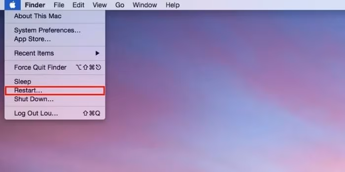 Restart Mac
