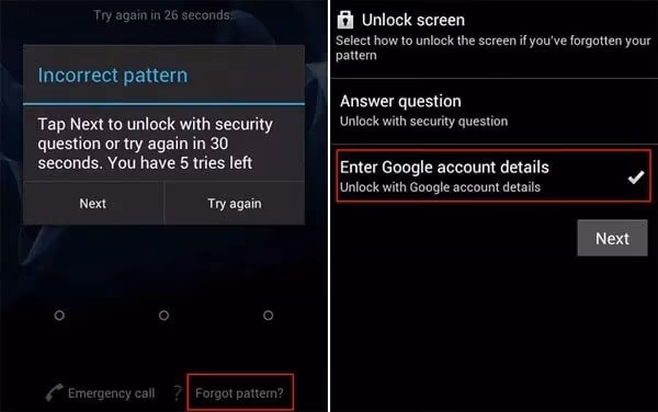 Use the Forgot Pattern Feature