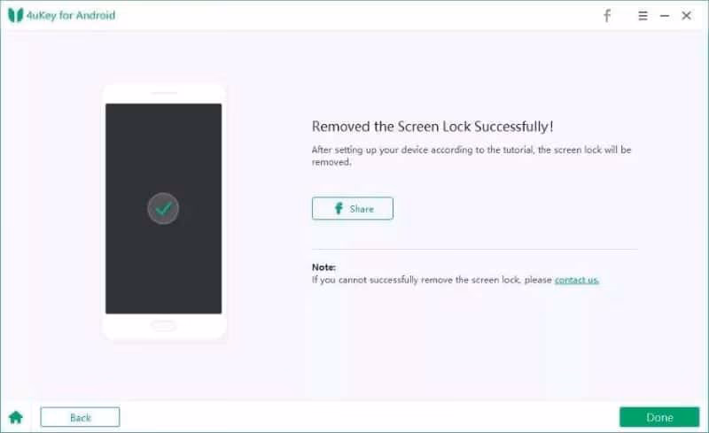 Remove Screen Lock Successfully