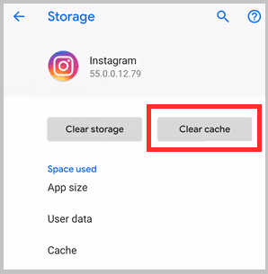 Clear cache on Instagram