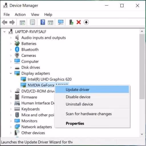 Update Driver to Fix Video_Scheduler_Internal_Error on Windows 10