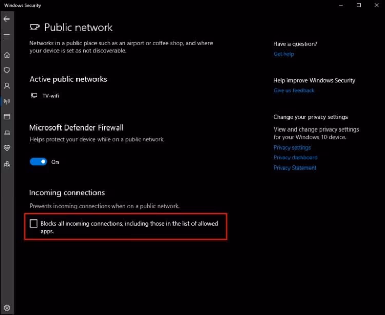 Allow An App Through Firewall