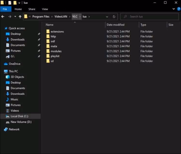 Head over to the lua folder