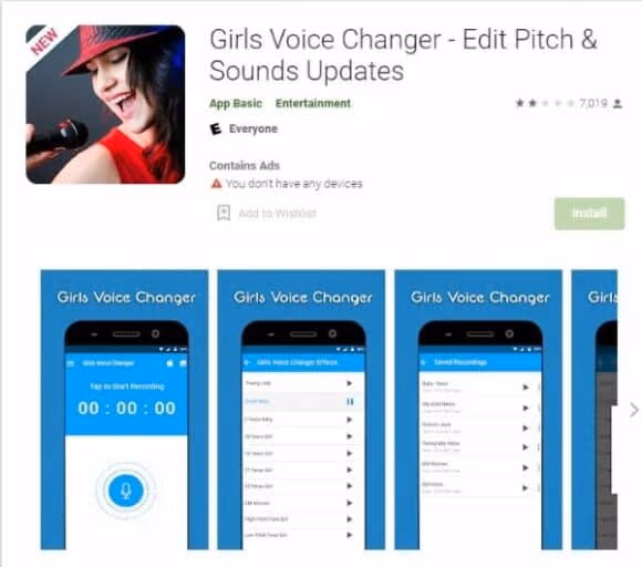 Girls Voice Changer app male to female