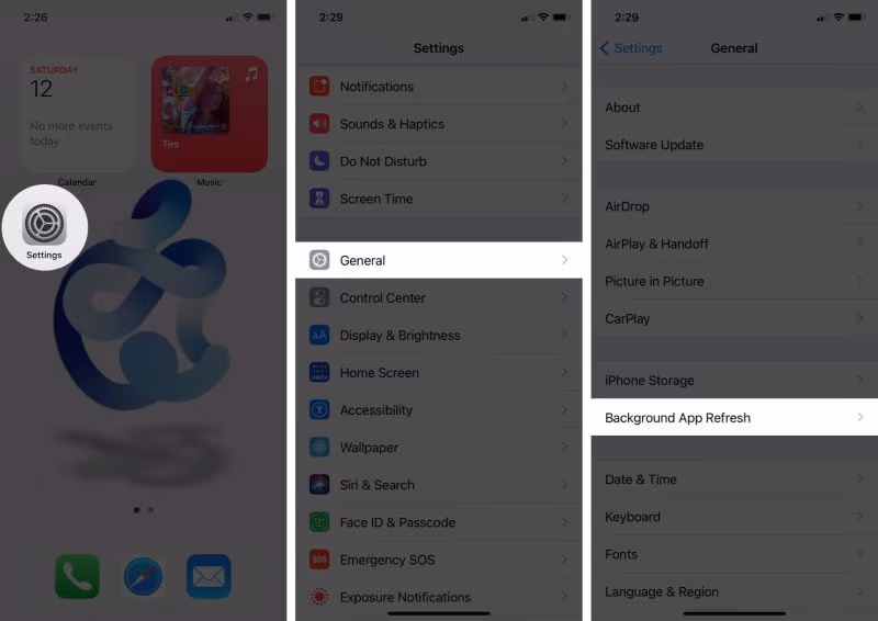 Background App Refresh iPhone