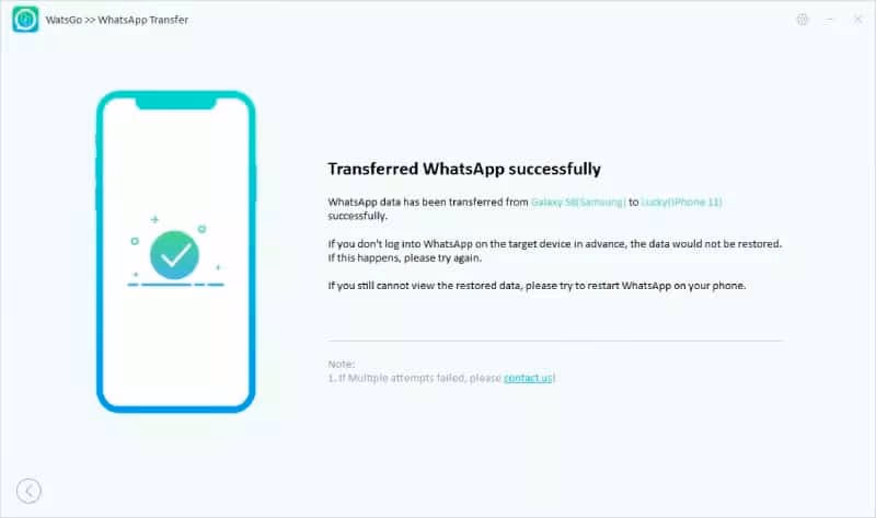 Transfer WhatsApp Data using iToolab WatsGo