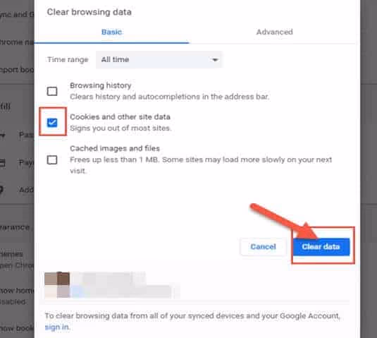 Clear cookies of browser to fix WhatsApp Web Not Working