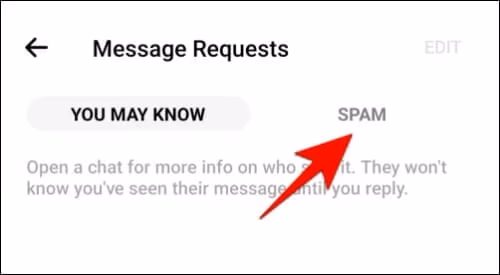 Spam Message Requests