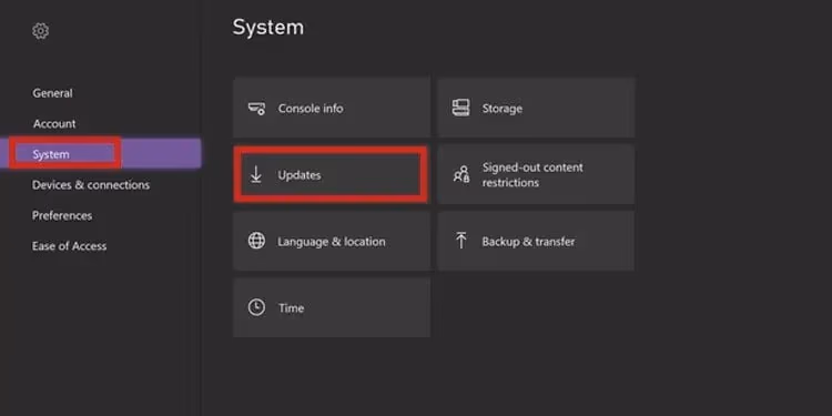Update the Xbox Console