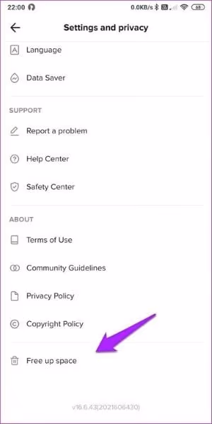Free up Space on TikTok