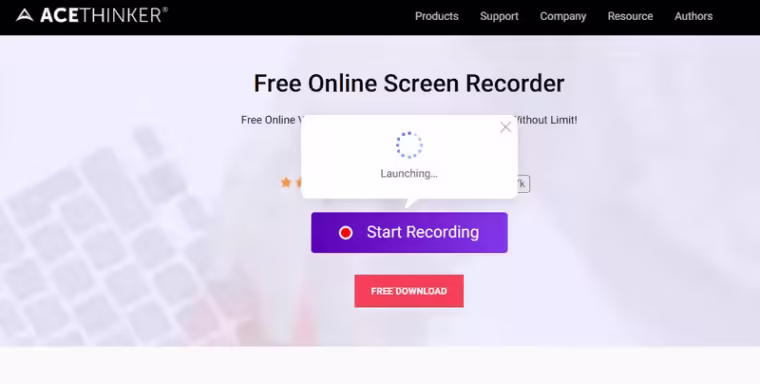 Acethinker Screen Recorder Online